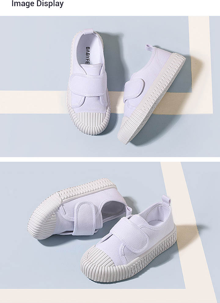Baby sneaker fresh buckled canvas shoes