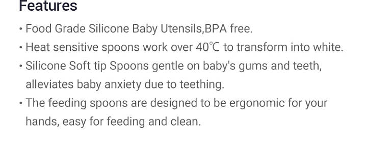 Silicone Soft-Tip Heat Sensitive Spoon For Infants