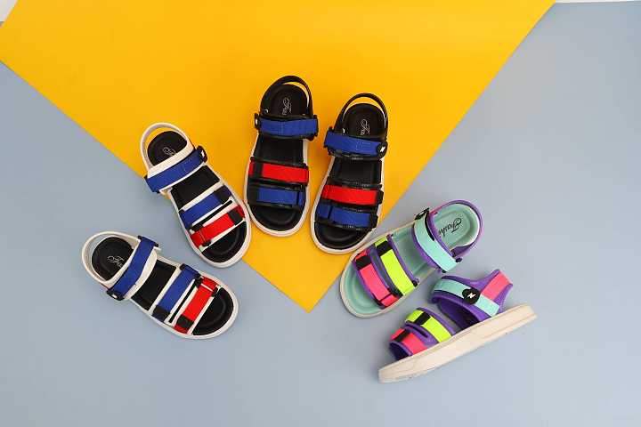 Summer Velcro Sandals Non-Slip Flat Shoes For 1.5-9Y Boys Girls 
