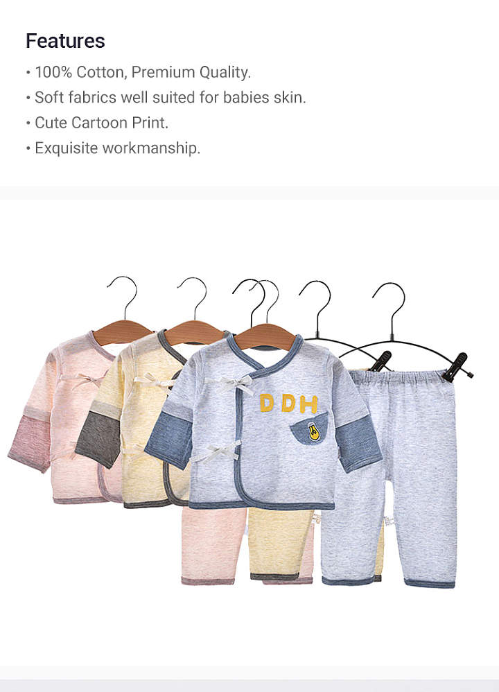 Newbron Comfortable Bind Suit Baby Fashion Color Stitching Sets
