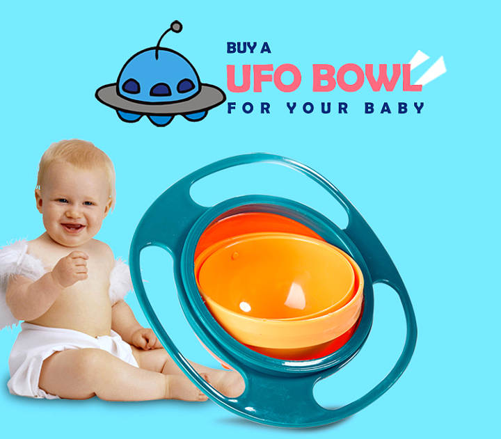 360 Degree Rotation Spill Proof Food Bowl For Baby 6M+