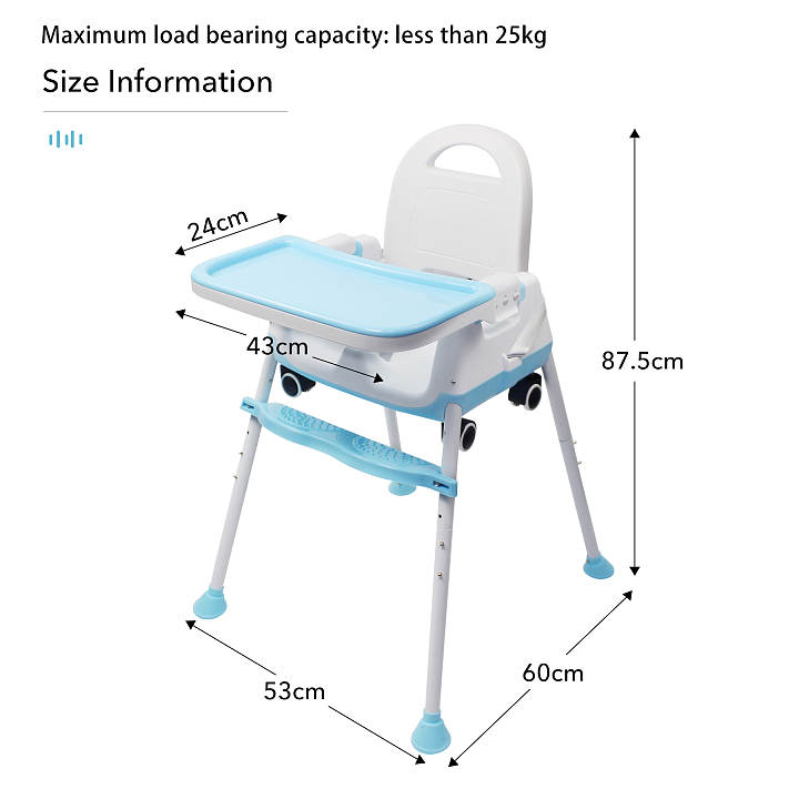 3 in 1 High Chair Adjustable Booster Seat Safety Belt For 6M - 6Y Baby