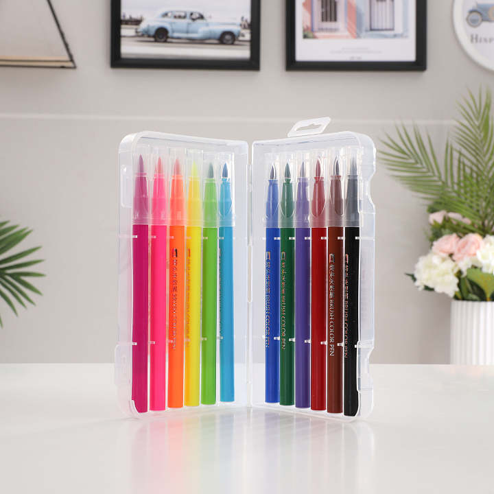 Watercolor Brush Pens Set for Painting with Soft Flexible Nylon Brush Tips Calligraphy