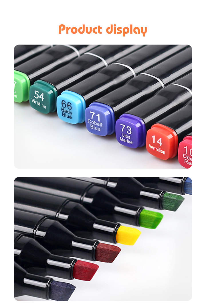 30 Colors Twin Head Art Markers Set Broad 6mm & Fine Tip 1mm