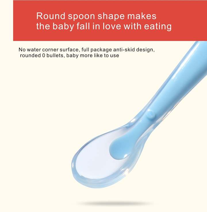 Silicone Self Baby Feeding Spoon with Ultra Soft Tip