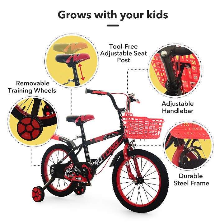 16 Inches Red  Kids Bike Cycle for 4 to 6 Years Old